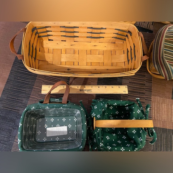 Vintage Longaberger baskets, lot of 6, green, 1990’s-early 2000’s - Picture 3 of 16